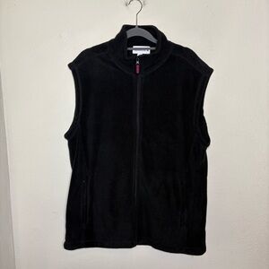 Men's Saddlebred Black Fleece Zip-Up Vest Size Medium